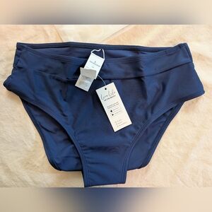 CUPSHE NWT Women's Classic High Waist Bikini Bottom in Navy
